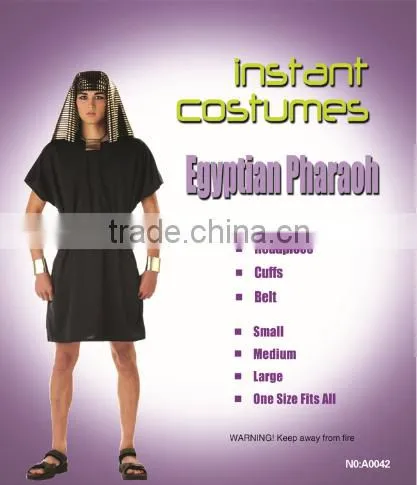 Adult Black Pharaoh Costume Deluxe Egyptian Cosplay Costume A0042