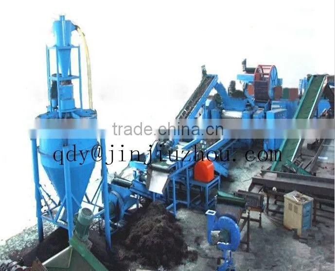 Used tyre recycling plant complete / rubber cracker machine