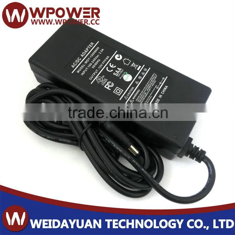 96w 12v 8a power supply CSA with CE FCC SAA C-Tick RoHS UL certificates