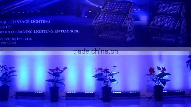 LED Wall Washer Bar Light 12pcs 10w with three sections color changeable