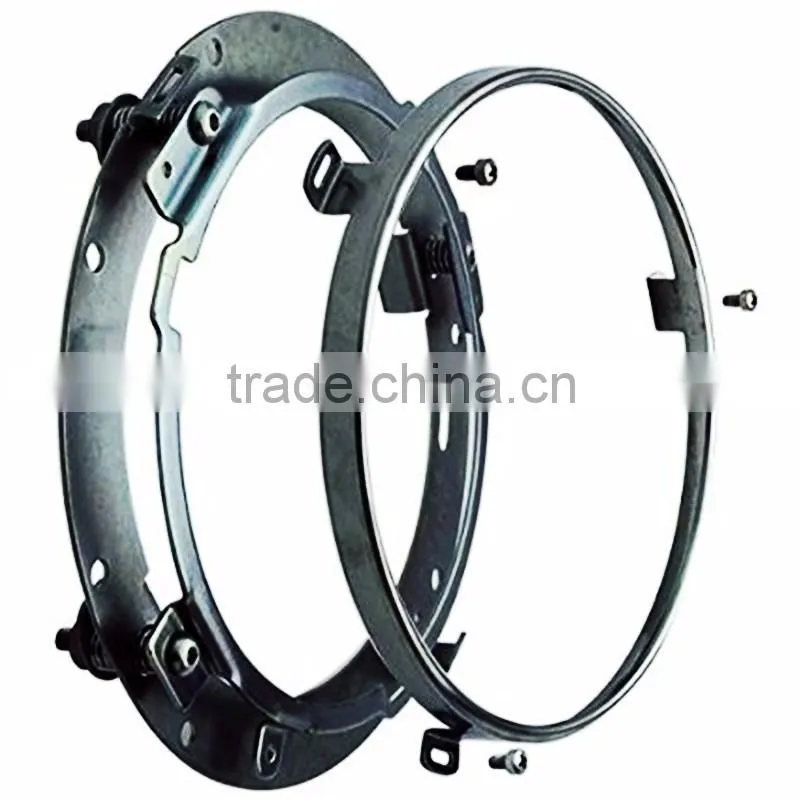 7 Inch Round Daymaker LED Headlight Mounting Bracket Ring for 07-16 Jee-p Wrangler JK Harley Davidso-n Motorcycle