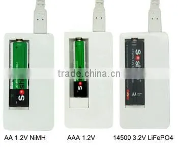 Li-FePO4 battery charger / Ni-MH battery charger universal battery charger for AA AAA battery from China supplier
