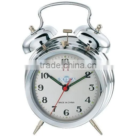 Retro mechanical twin bell alarm clock