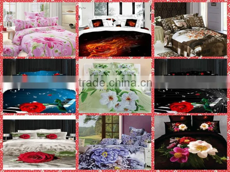 100% cotton 3D flower sheet set