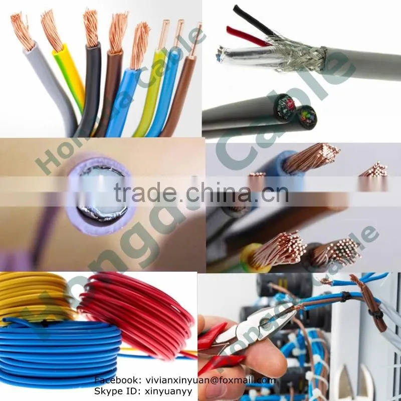450/750V NY / CY / BVV 1.5mm 2.5mm 4mm 6mm 10mm 16mm electrical cable wire price for building installtion