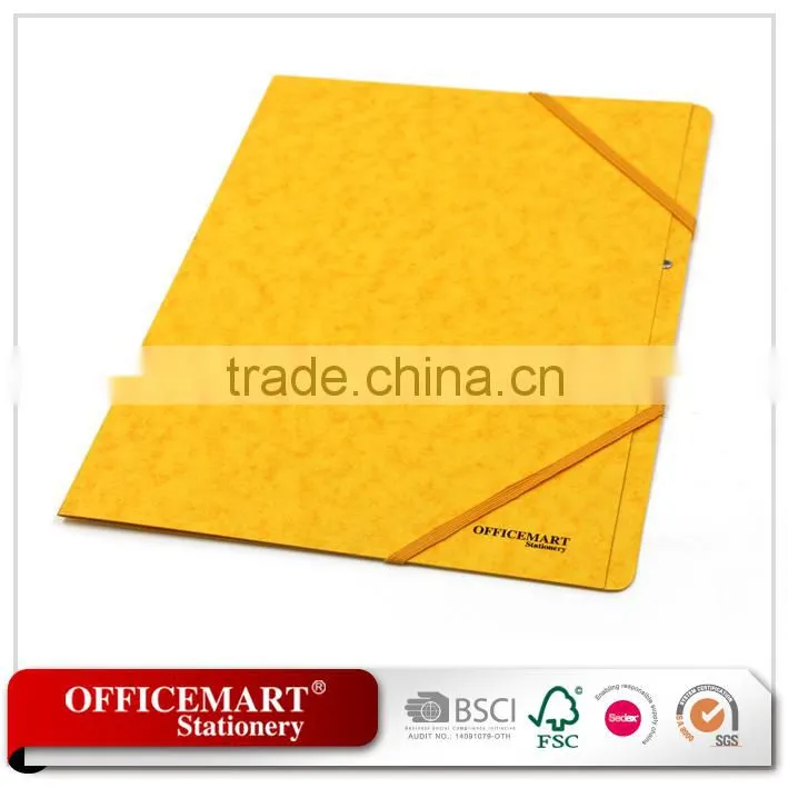 colorful kraftpaper a4 paper file with elastic bands