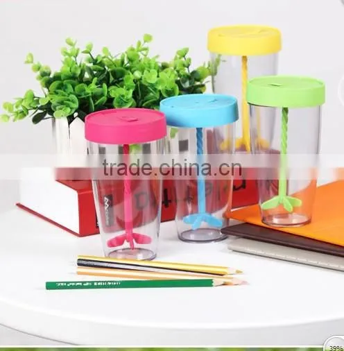plastic cup with spoon for coffee on sales