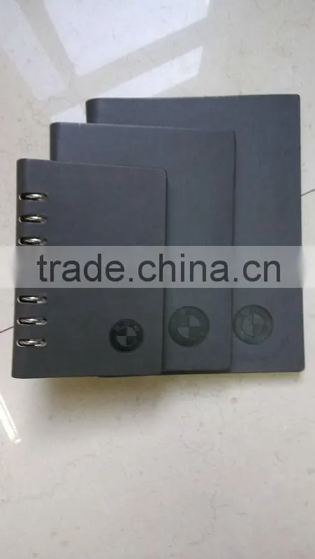 spiral bound leather notebook