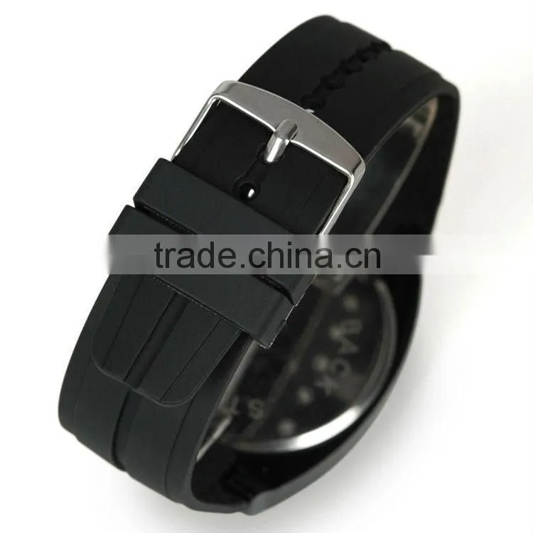 All Black Handsome Smart high quality Touch Screen hand watch LED Digital Date Rubber strap