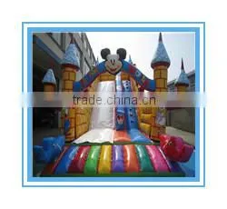 Large Inflatable rainbow water slide for pool kids play slide