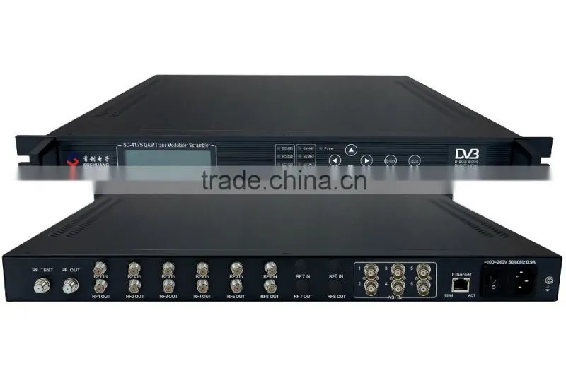 SC-4125 6*Tuner to 4*QAM Transmodulator MUX-Scrambler/dvb-s2 to cable