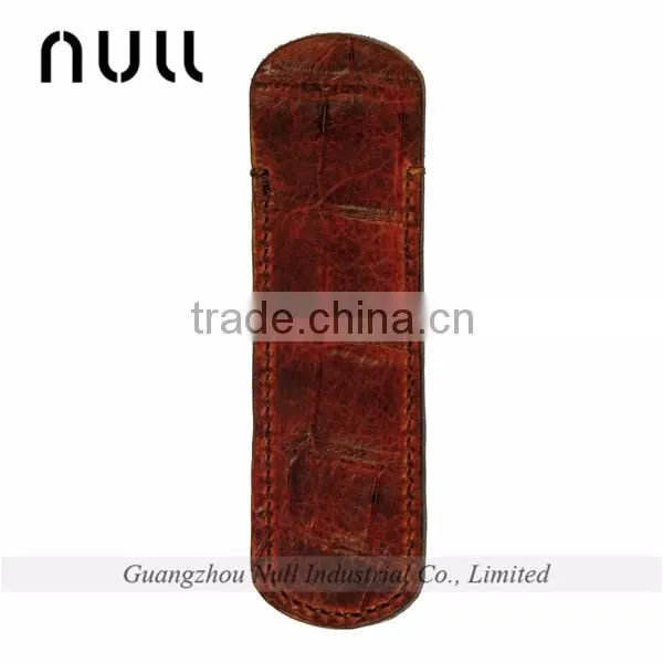 Genuine leather gifts items pocket hidden single pen holder