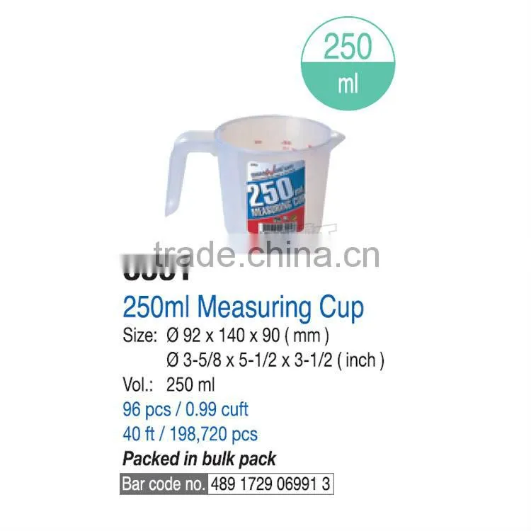 250 500 1000 ml Best PP plastic measuring cup with handle for cooking with clear scale kitchenware tools measurement instrument