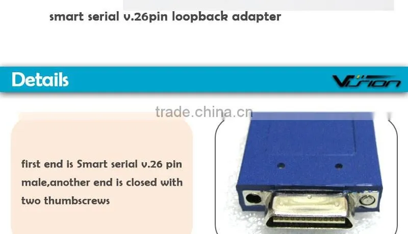Vision smart serial V.26 pin loopback adapter converter for cisco HWIC-1T module