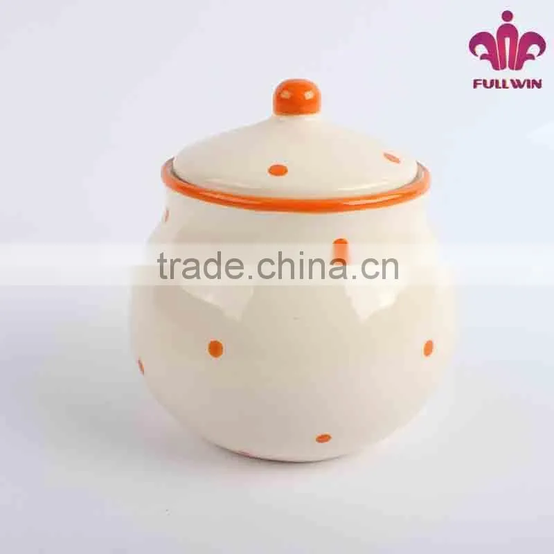 Ceramic sugar container with rooster design