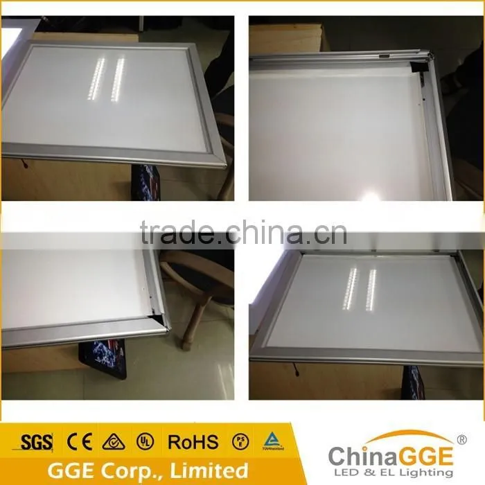 Long using life snap aluminum edge display light box for cabinet restaurant