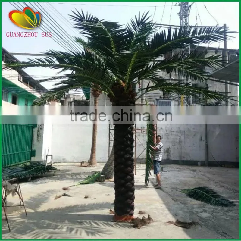 2016 new artificial palm tree fiberglass artificial date palm tree