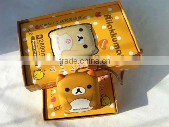 Cute bear 2800mAh high qulity power bank xmas gift power bank for promotion