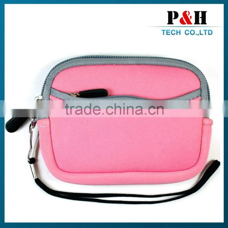 shockproof zipper neoprene GPS bag with hand strap
