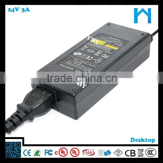 Hot selling for 3d printer 24V 3a dc power supply