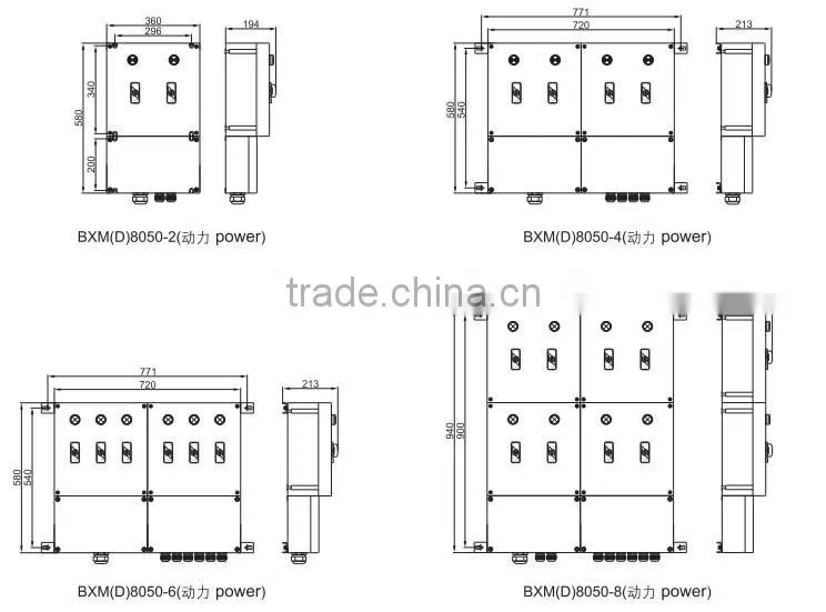 BXM(D)-8050 High quality explosion proof corrosion proof power distribution box