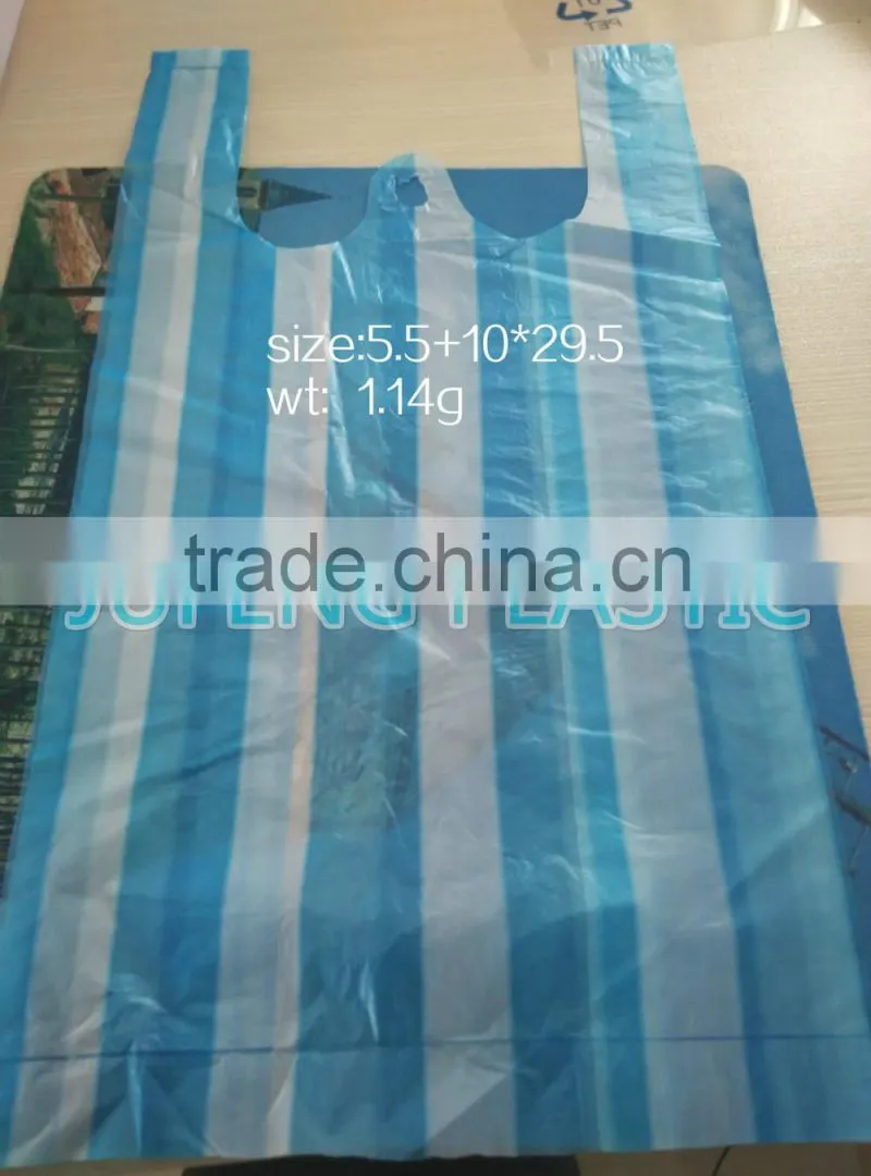 Plastic T-shirt Shopping Bags on Roll garbage bags on roll