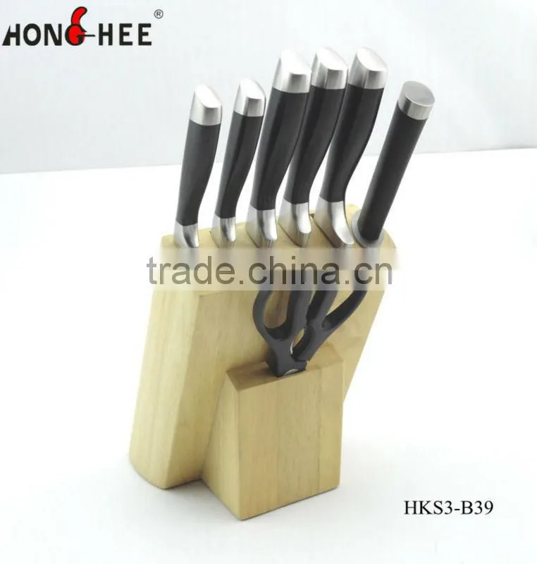 Deluxe Forged 5 Piece Knife Set In Stainless Steel Block