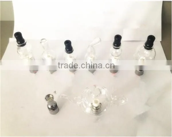 New arrival factory price wax atomizer glass atomizer titanium coils ceramic wicks glass atomizer electronic cigarette wholesale