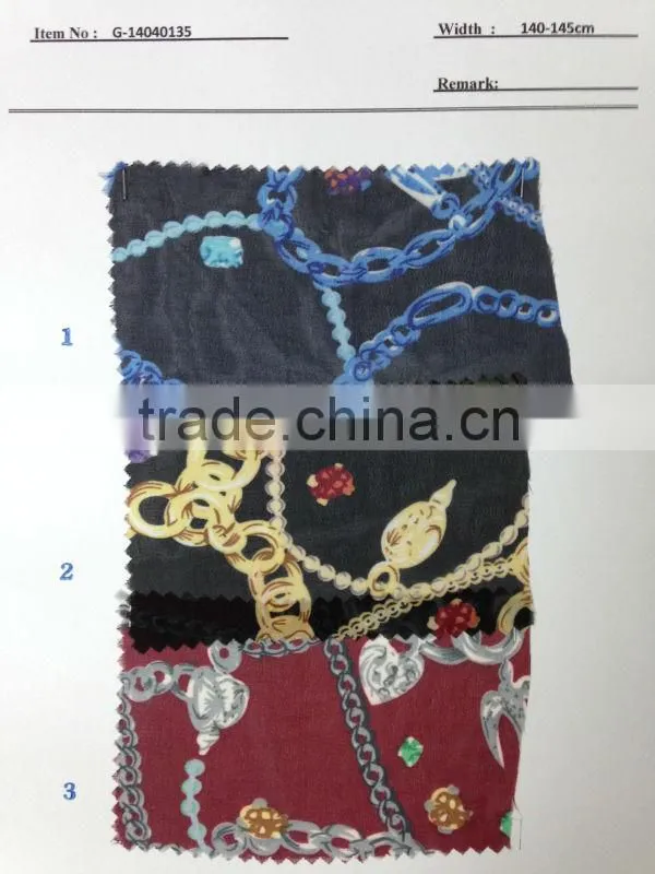US$ 1/M up Chiffon Print Fabric Textile Stock Stocklot:G-14040135