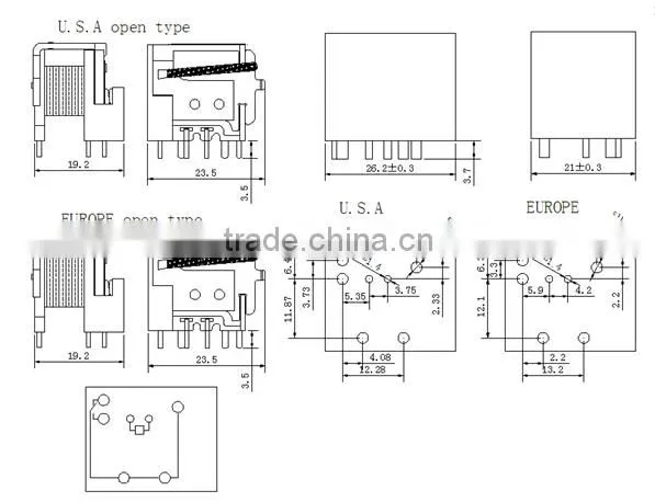 Ronway factory good service 12V 4pin general mini electromagnetic auto relay 4119