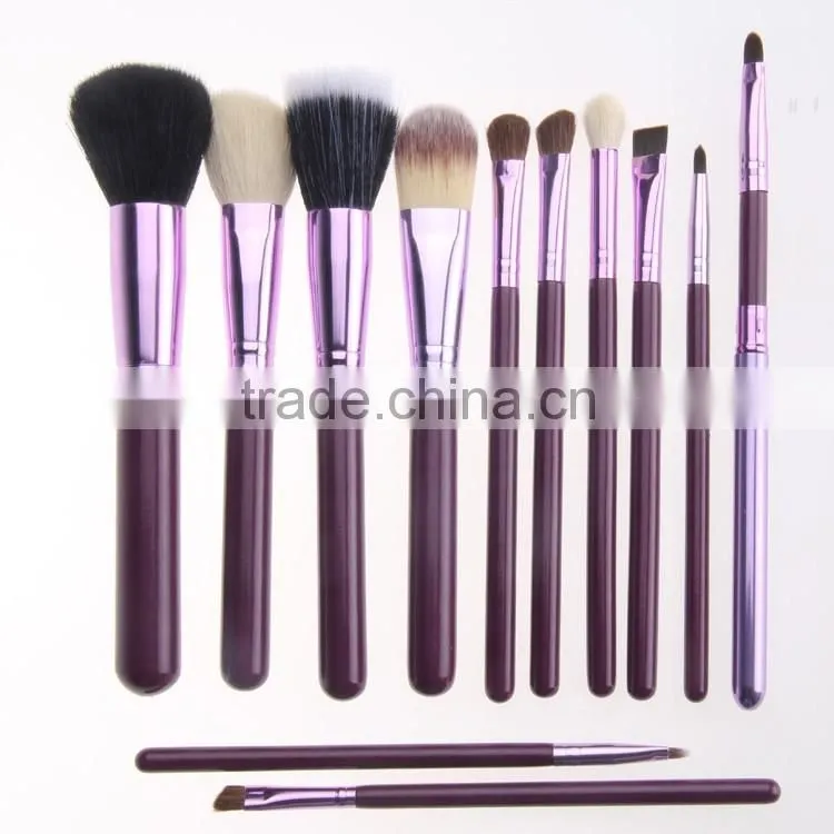Professional Makeup Brush Set 12 pcs Kit Leather Cup Holder Case kit