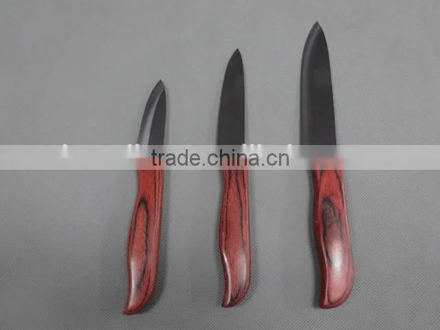 Top Quality Assured wooden handle white color zirconia oxide blade Ceramic Knife