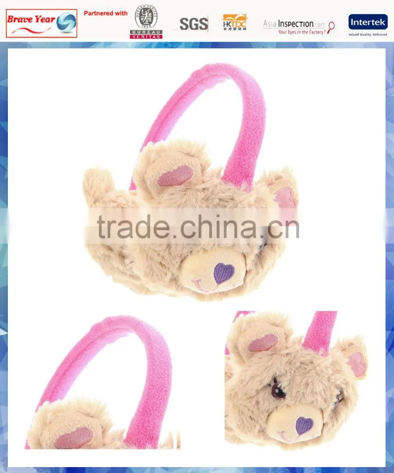 Kids faux fur earmuffs/fashion cute earmuffs for girl/thermal earmuffs