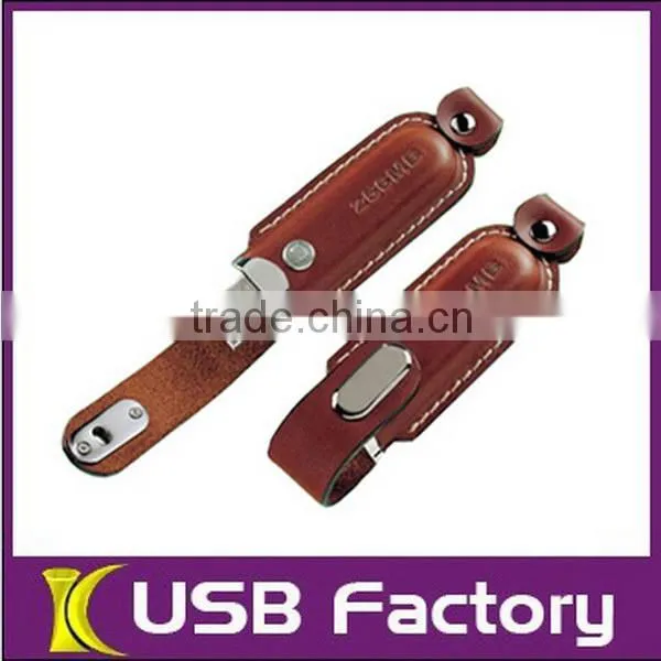 Best-selling top quality new item leather usb flash memory