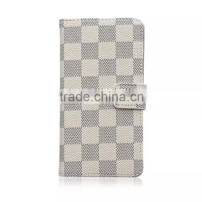 Grid Wallet PU Leather For Sony Xperia Z4 Case Cover
