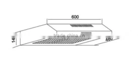 LOH6103-60-2(600mm) Ultra-thin range hood,kitchen exhaust slim hoods