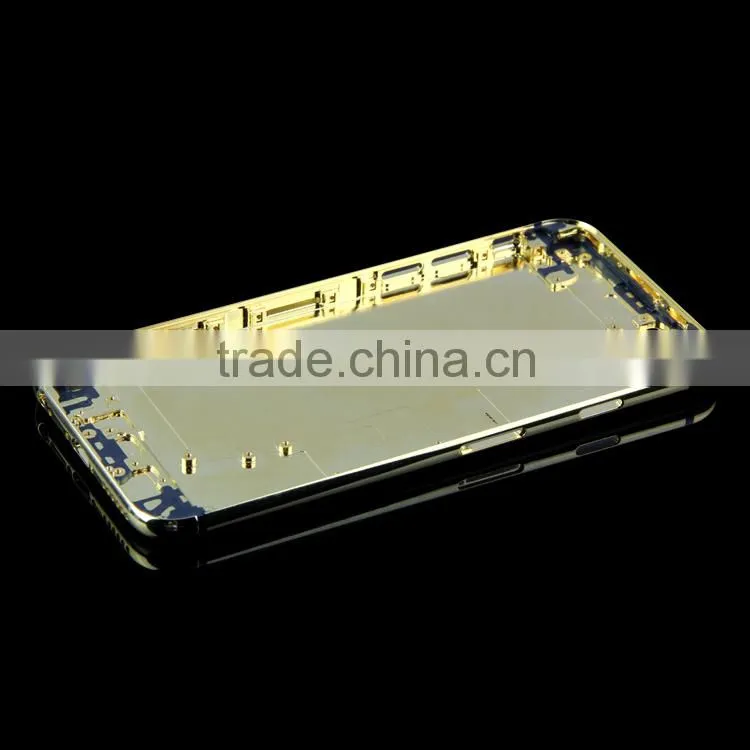 Special leather design for iphone gold back for iphone gold 24k housing