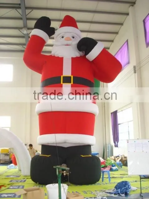 Factory price commercial customized design giant inflatable Santa Claus decoration