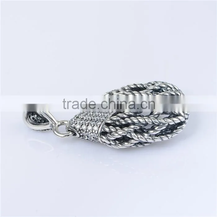 European Style Vintage Sterling Silver Pendant Necklace