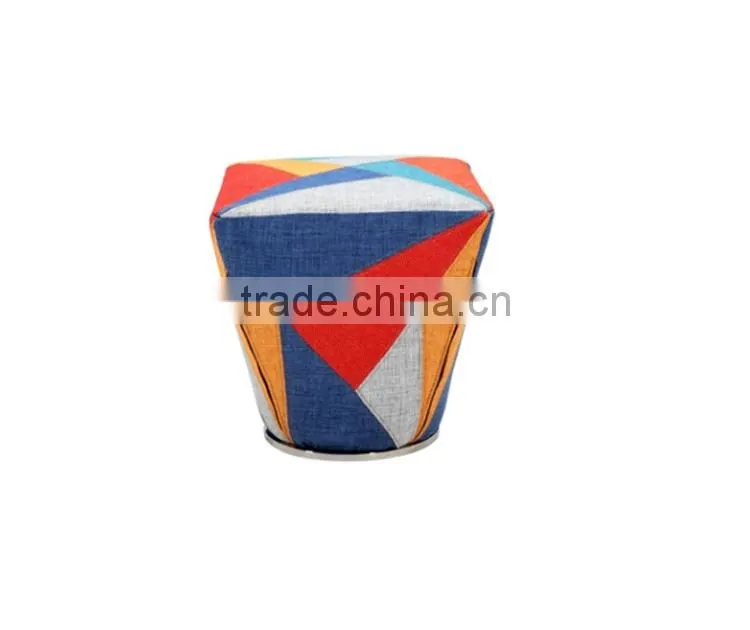 Patchwork shoes changing stool