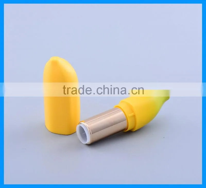 Novel banana shape Cosmetics Package Empty Lipstick container