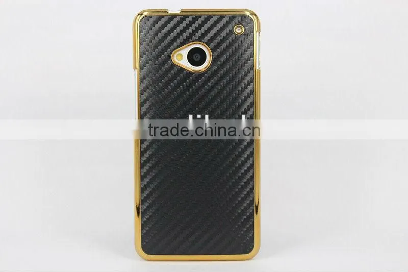 For HTC One M7 Case Carbon Fiber Design