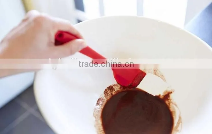 Silicone Spatula Sets of 4 - Hygienic Solid Silicone Design - Cherry Red - 100% Food Grade Silicone - Premium Silicone Utensils