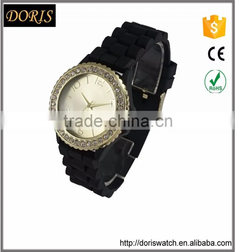 Wholesale charm man's wrist watches alloy material case silicone band
