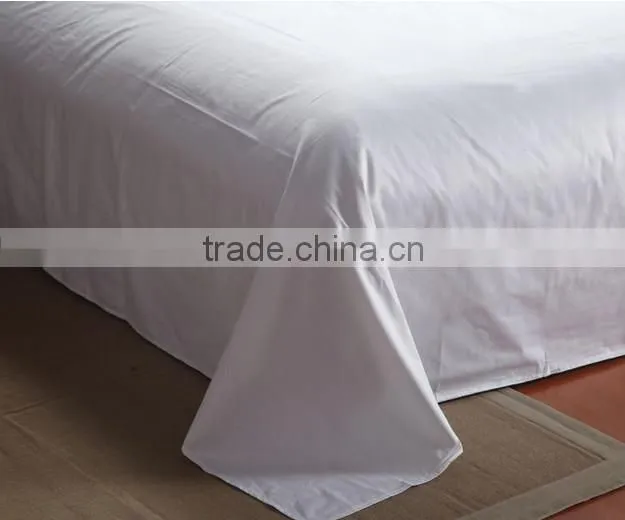 Factory wholesale cheap made in china 100% Cotton TC 180T-500T Plain Stripe Bedding Complete 4pcs Hotel Linen Bedding Sets