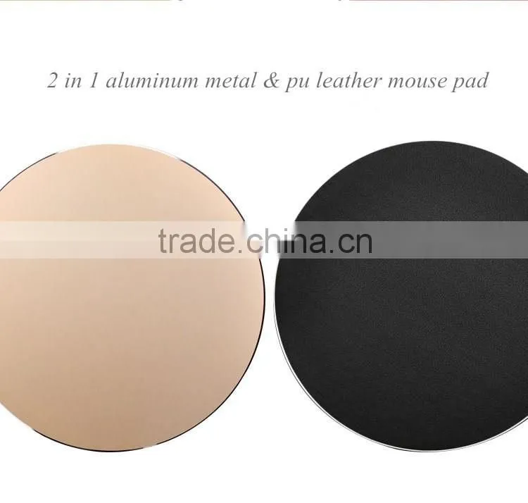 2016 TOPSHION New high quality metal mouse pad/rubber base aluminium alloy on top mouse mat