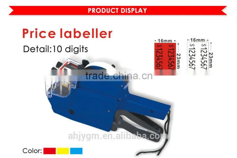 High Performance Plastic Color 10 Digitals price labeler
