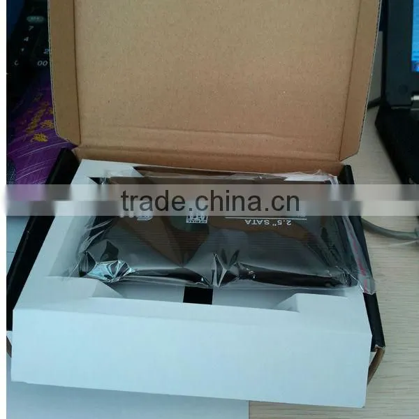 Fashion 2.5" USB2.0 SATA aluminum hdd enclosure for HDD with carry protection bag- silver and black