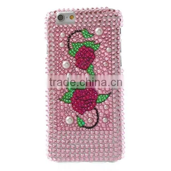 Fashionable Girl's favorite design Rhinestones back cover case for Apple iPhone 6
