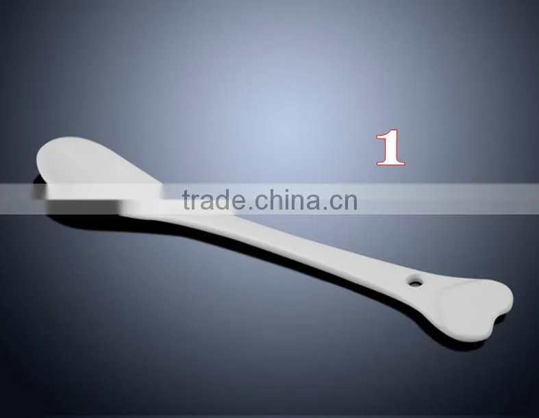 Whole Sale White Customer Design and Logo Print Ceramics Spoon